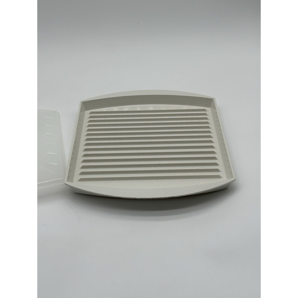 Miracle Ware Progressive International Microwave Bacon Tray w/Lid 10" x 12", - Picture 2 of 6